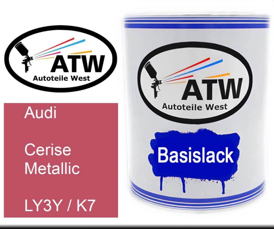 Audi, Cerise Metallic, LY3Y / K7: 1L Lackdose, von ATW Autoteile West.